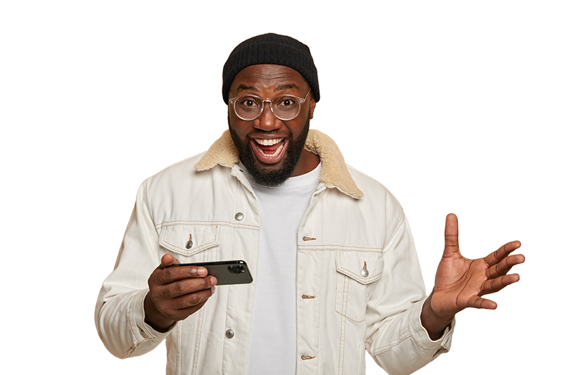 Person using money transaction app